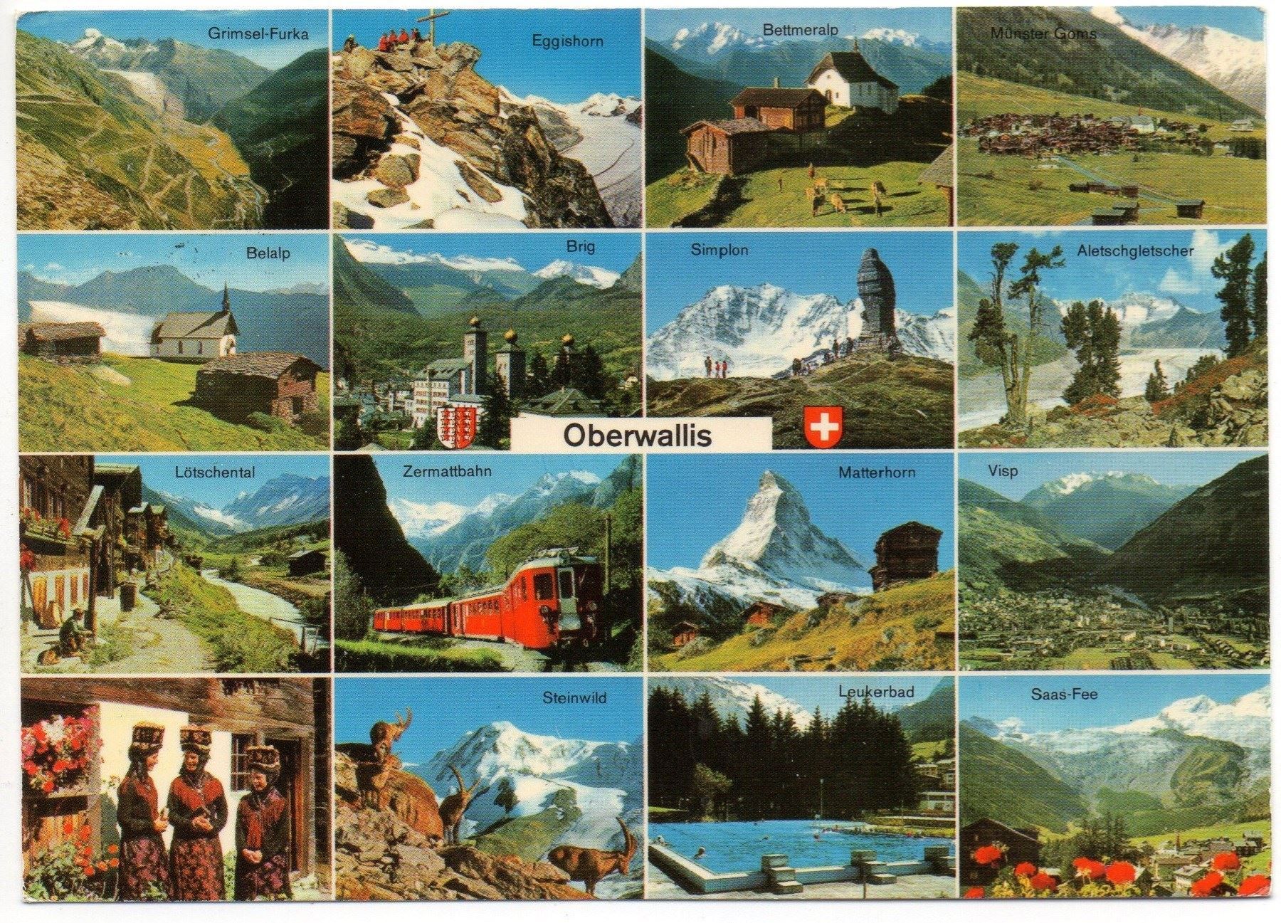 Cartoline postali: OBERWALLIS gel. v. Gampel – Usato da Jona venduto da philajona