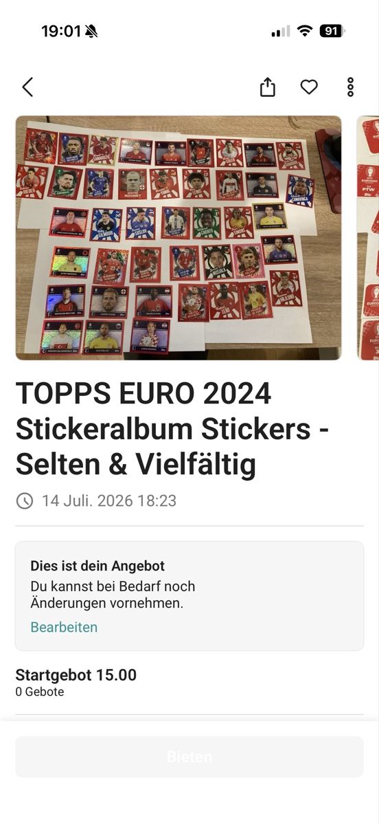 Topps Cartes à collectionner: TOPPS EURO 2024 Sticker diverses – D'occasion à Disentis/Mustér par sch_9gp8 4