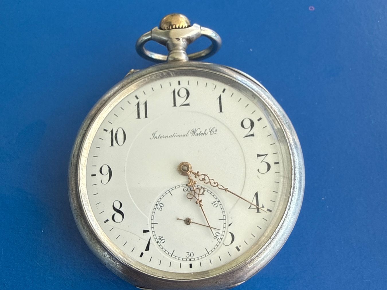 IWC Orologi: Antike IWC Taschenuhr Silber läuft – Usato da Stadel venduto da amigo014