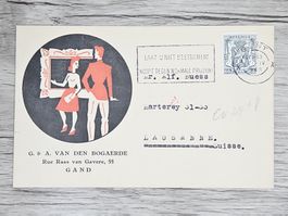 CL04 Carte Postale + Timbre Belgique 1943