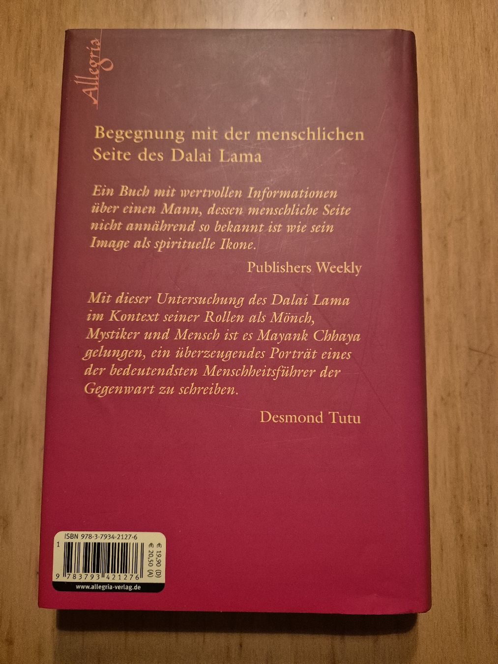 Libri: Buch - Dalai Lama - Mönch Mystiker Mensch – Usato da Montlingen venduto da ForzaLazio 1