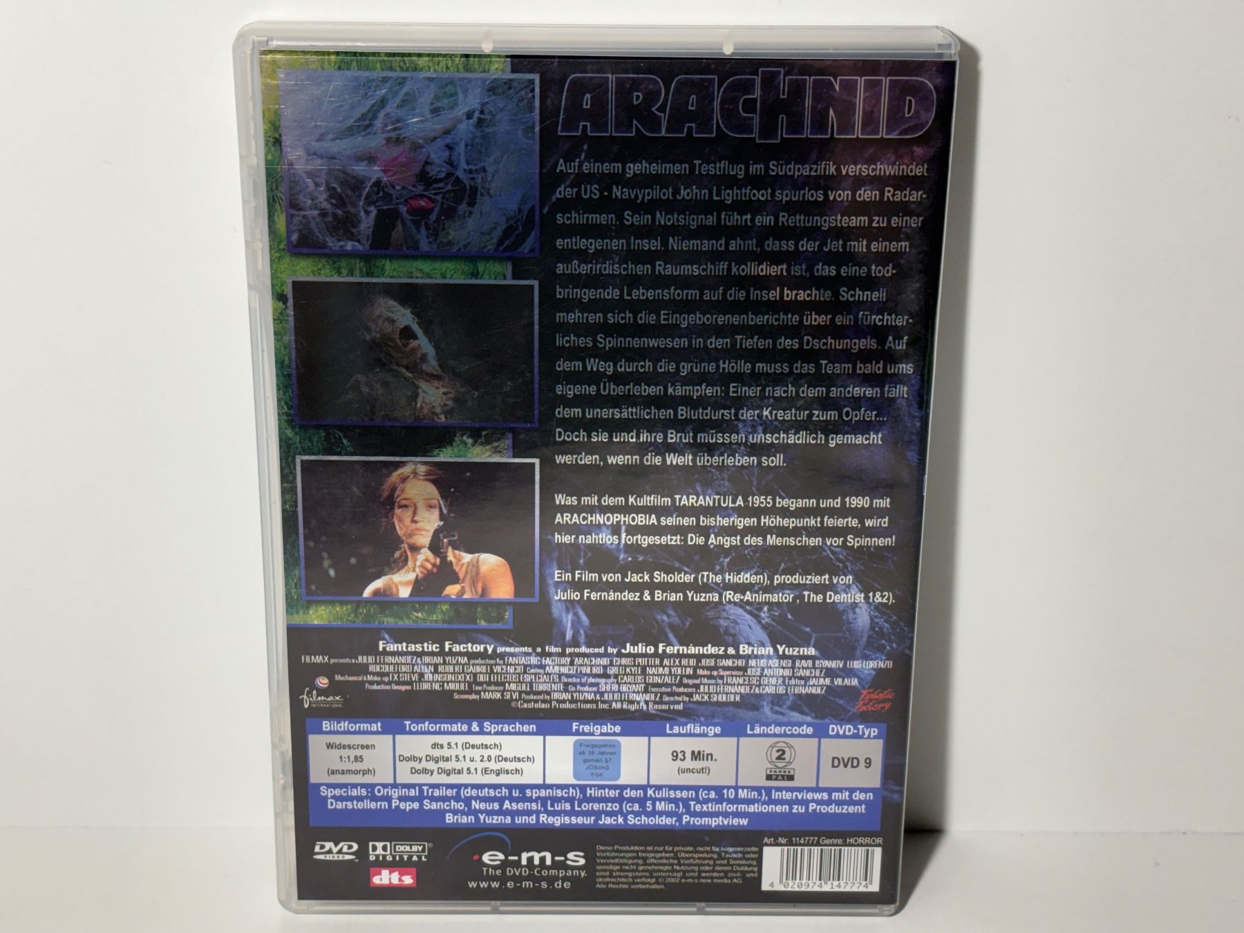 Tutti i DVDs: Arachnid DVD – Usato da Wilderswil venduto da Sstriker 1
