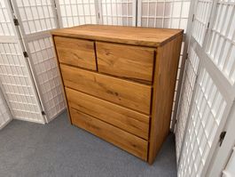 Kommode RÖDVIG 1 Wildeiche massiv 88 x 91 cm 5 Schubladen