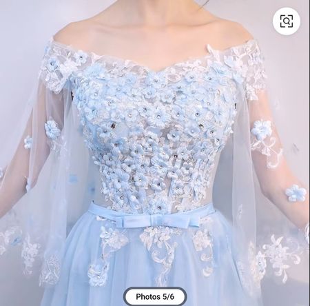 Robe de mariée bleu ciel