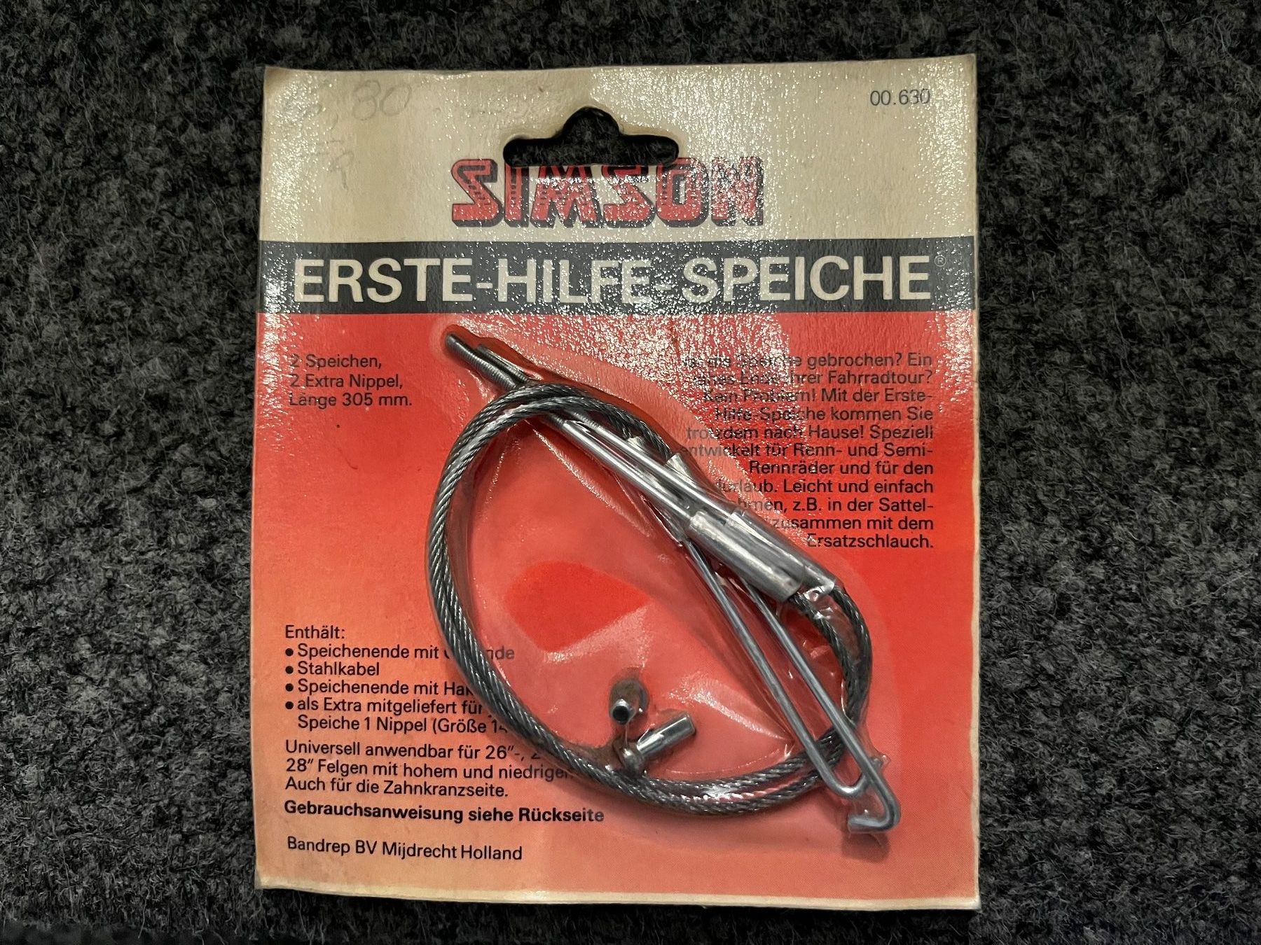 Ersatzteile: Erste Hilfe Speichen – Neu und originalverpackt aus Mühlethurnen von Kolly225