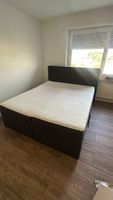 Bett mit Matratze dunkelgrau 160x200 cm guter Zustand