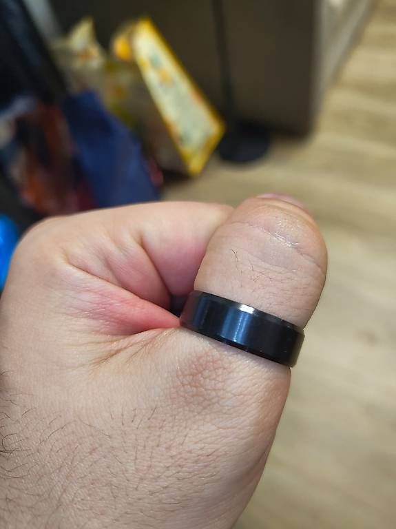 Ringe: 4 Herrenringe / schwarze Ringe mit Holzoptik & Symbol – Gebraucht aus Basel von zga_cll9 3