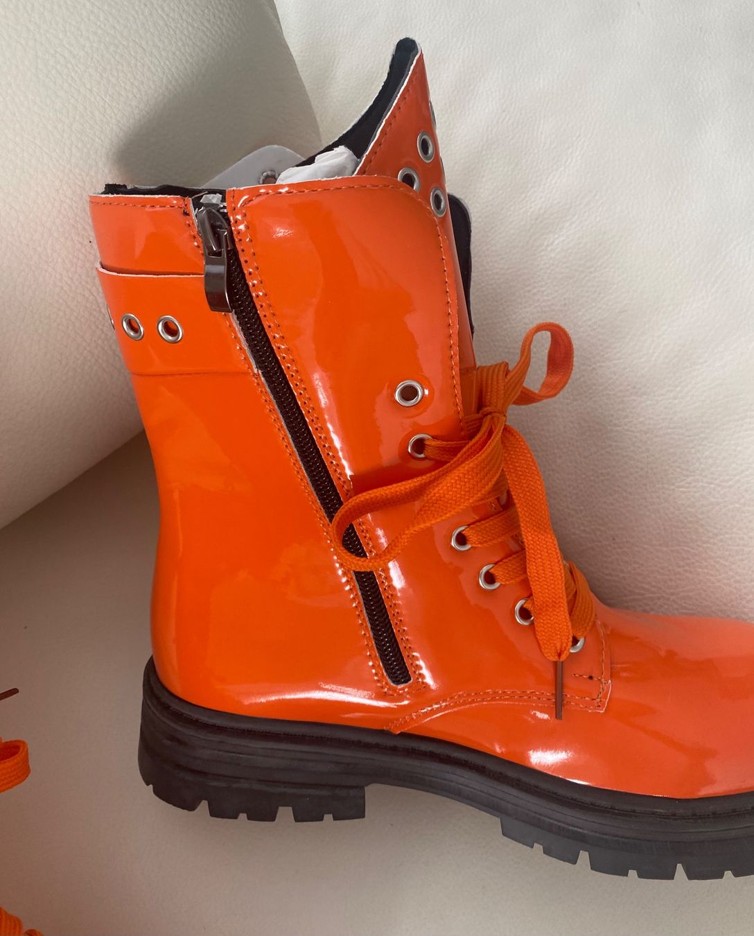 Scarpe da uomo: EYECATCHER - aussergewöhnliche Stiefeletten, orange, Gr. 40 – Nuovo e nell'imballaggio originale da Winkel venduto da ferrari2022 6