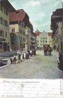 Aarau.   Rathaus  u.  Gerechtigkeitsbrunnen   (belebt)