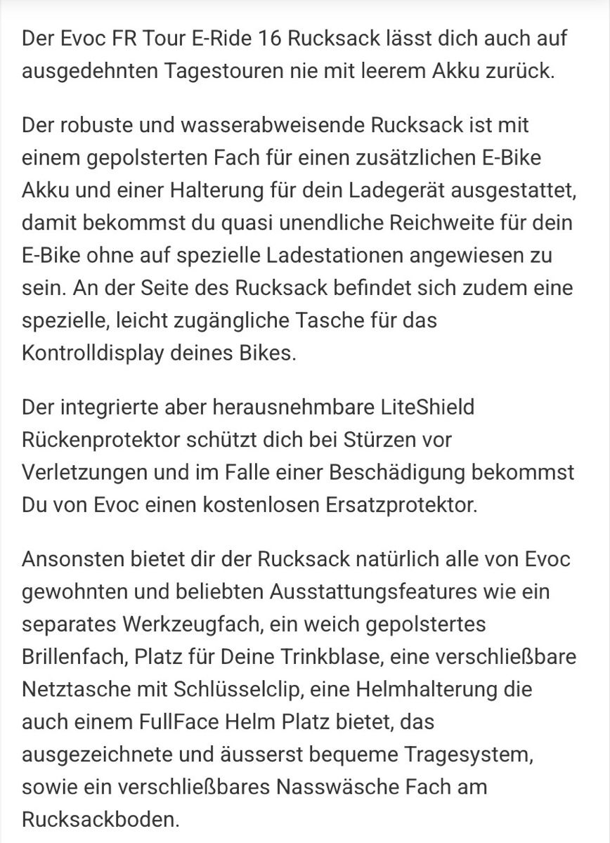 Evoc Zaini: EVOC Rucksack neuwertig – Usato da Rüti ZH venduto da gro_9f7f 4