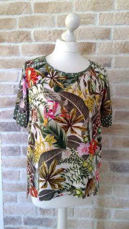 T-shirt coloré motif Jungle TWENTY SIX PEERS, taille M/L