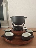 Original Digsmed Fondue Set Danish Design 70er mit Teakholz