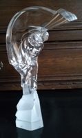 Skulptur "Golfer" aus Kristallglas, Cristal Serves France