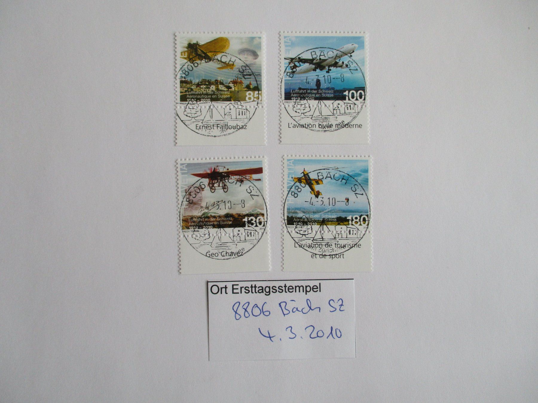 Tous les timbres: Voll Ort Ersttagsstempel 8806 Bäch SZ – D'occasion à Langnau b. Reiden par Aktuell88