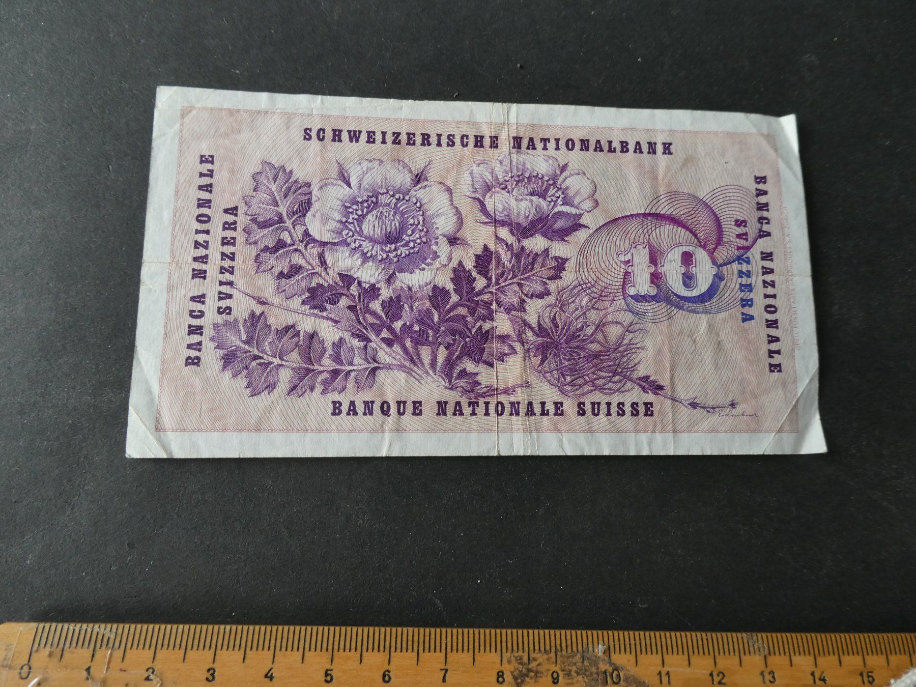 Banconote: Schweiz 1968, 10 Franken – Usato da Hinterforst venduto da Rohusri 1