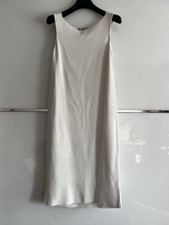 Strickkleid Zara Knitt gerippt weiss Gr. S