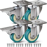 4 Rollen für Möbel + Schrauben 50mm 200KG