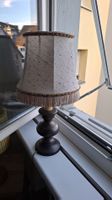 gemütliche Lampe / Tischlampe Stoffschirm beige