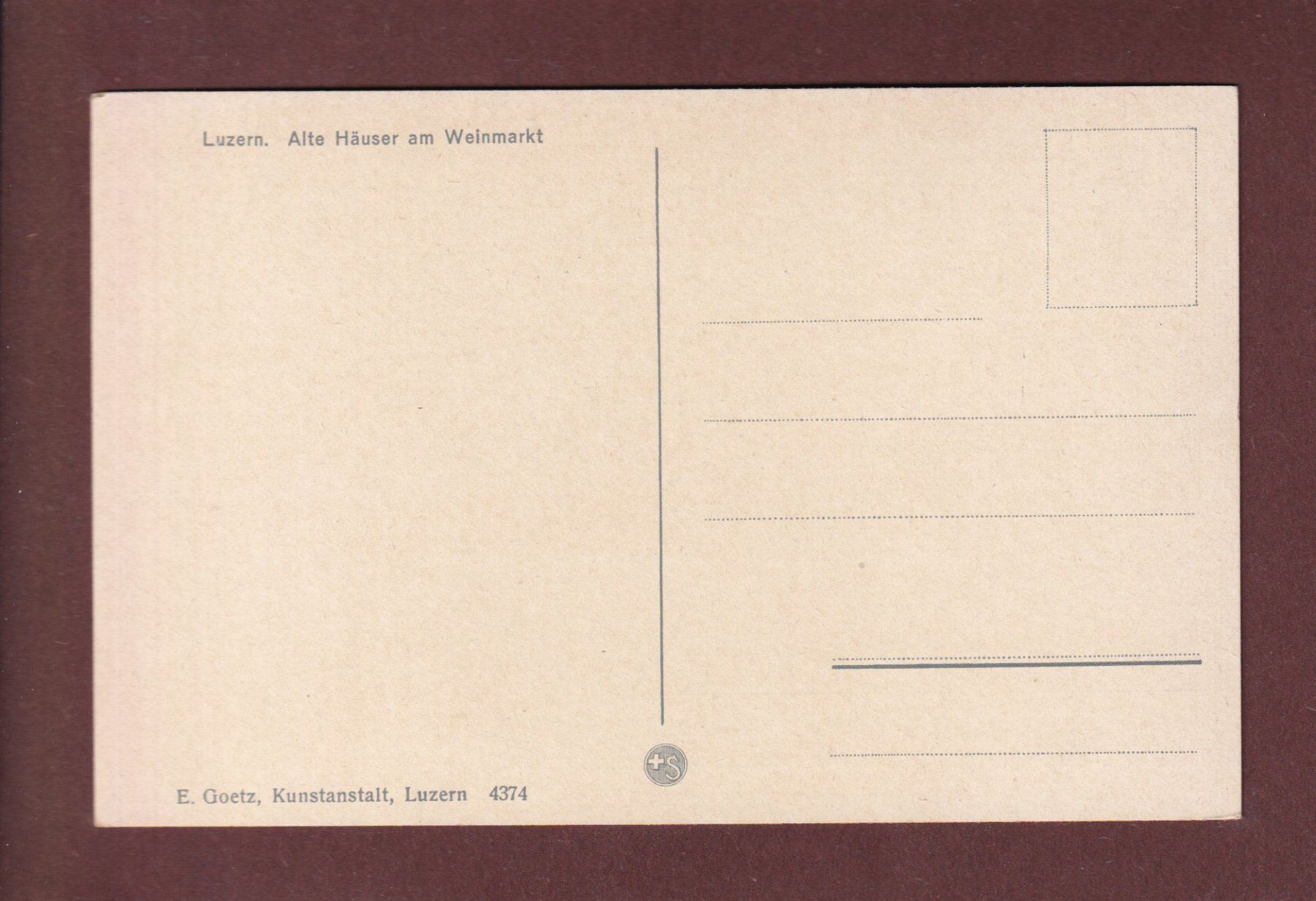 Cartoline postali: LUZERN - Weinmarkt - Alte Häuser – Usato da Pully venduto da nicecards-shop 1