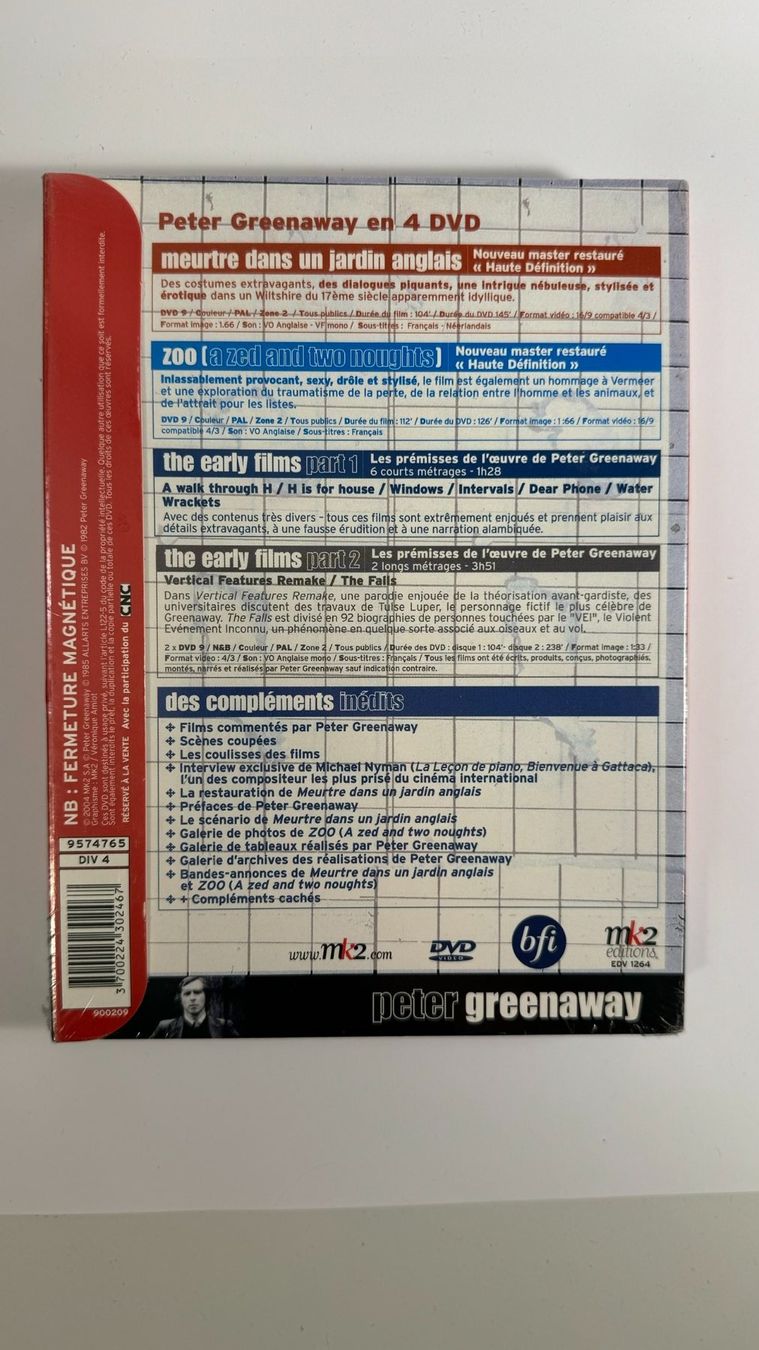 Tutti i DVDs: Coffret Greenaway Mk2 – Nuovo e nell'imballaggio originale da Fribourg venduto da SebDelCH 1