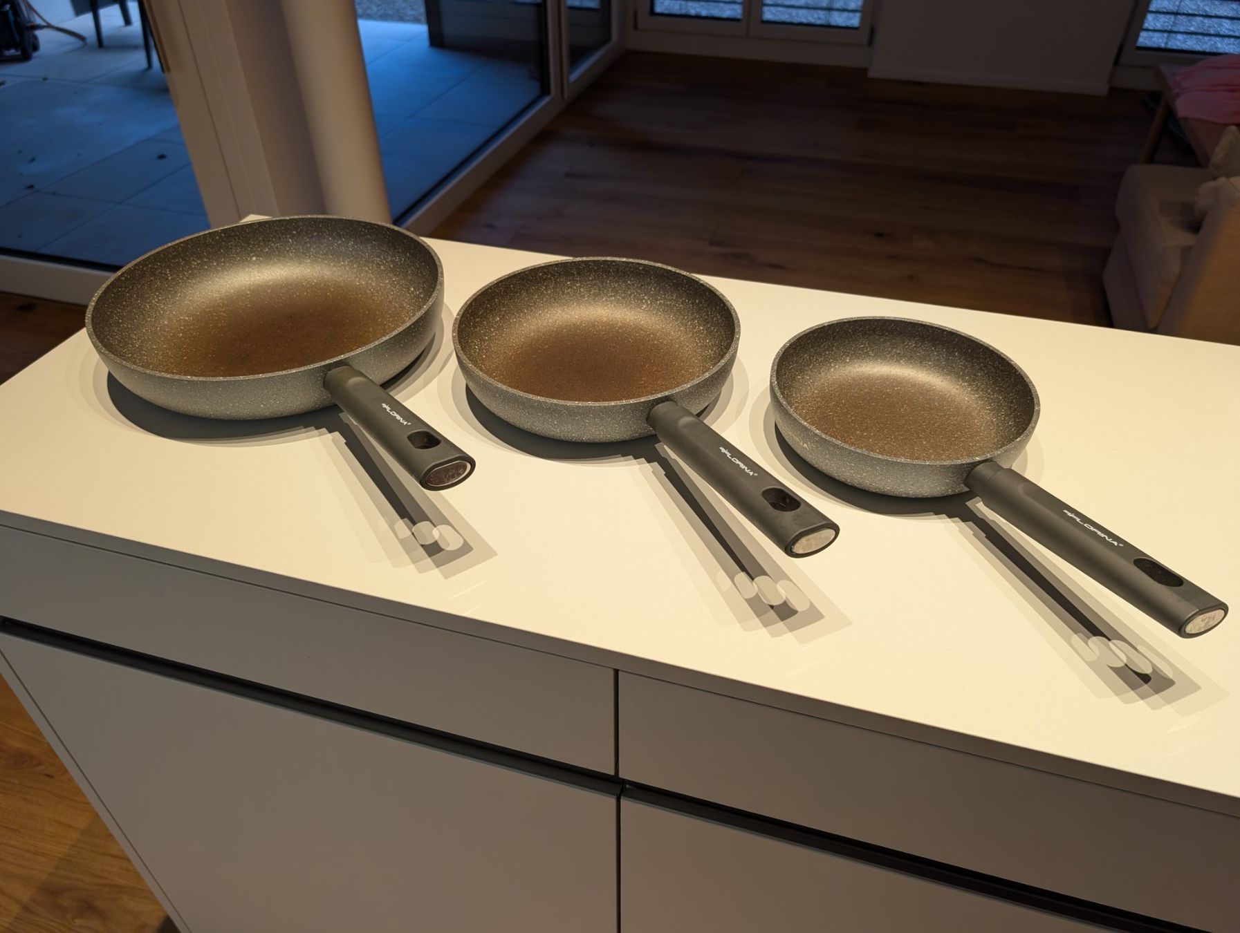 Padelle: Pfannen Set Florina 3-teilig mit 3x spatula – Usato da Killwangen venduto da sockenmeister 1