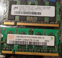 RAM PC2-5300-555, 667MHz,  2GB+1GB