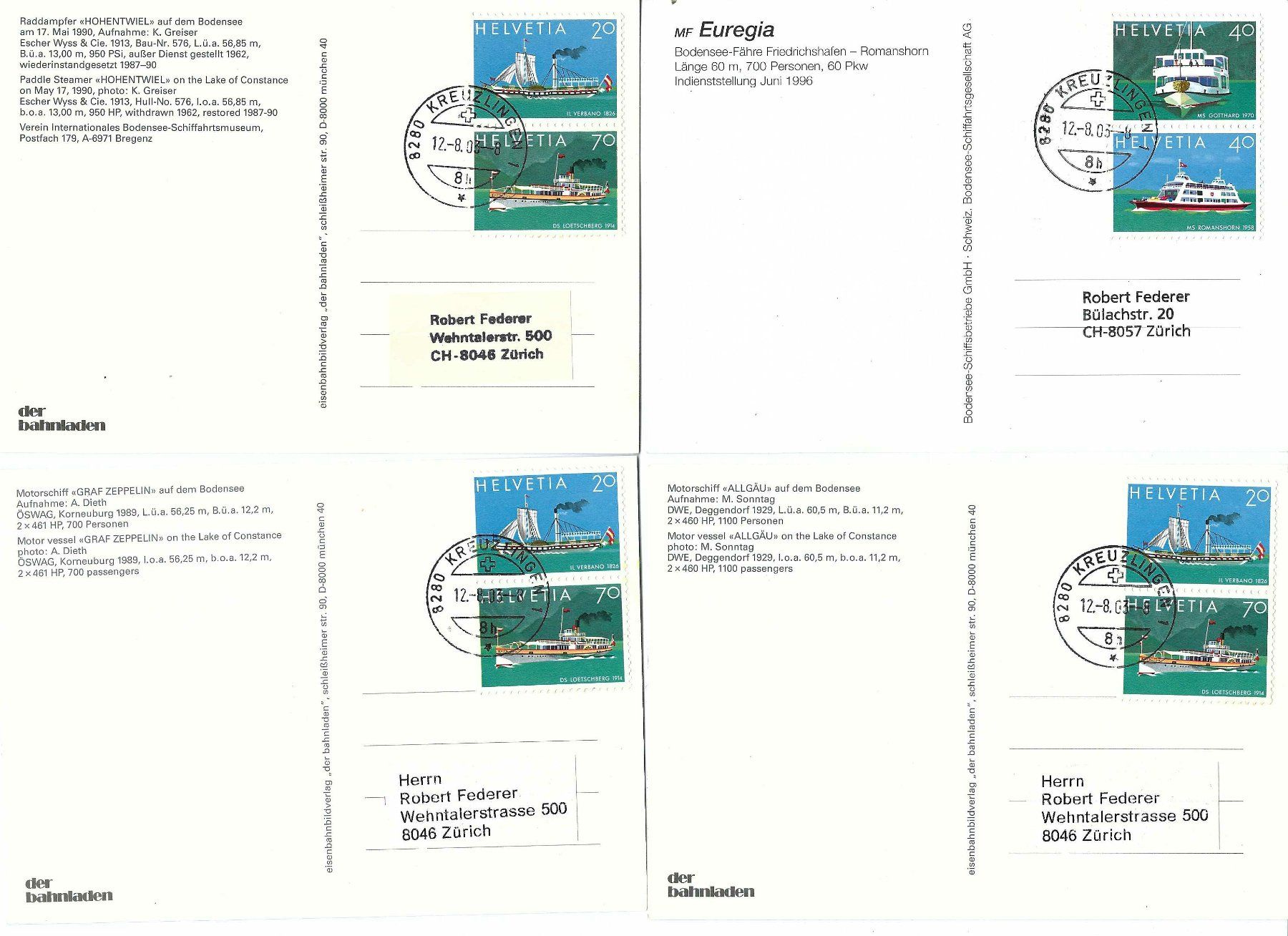 Alle Briefmarken: 8 Maximumkarten "Schiffe" 3m – Gebraucht aus Aarau von fussball-fussball 1