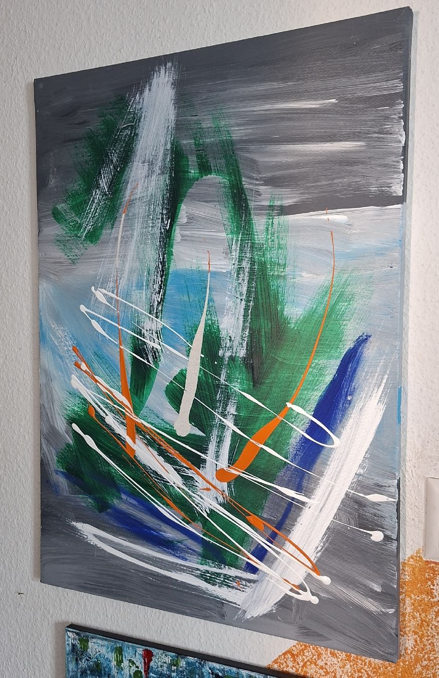 Dipinti: Gemälde "Chaos" handmade 50×70 – Nuovo (secondo la descrizione) da Riehen venduto da Steinbock1970 1