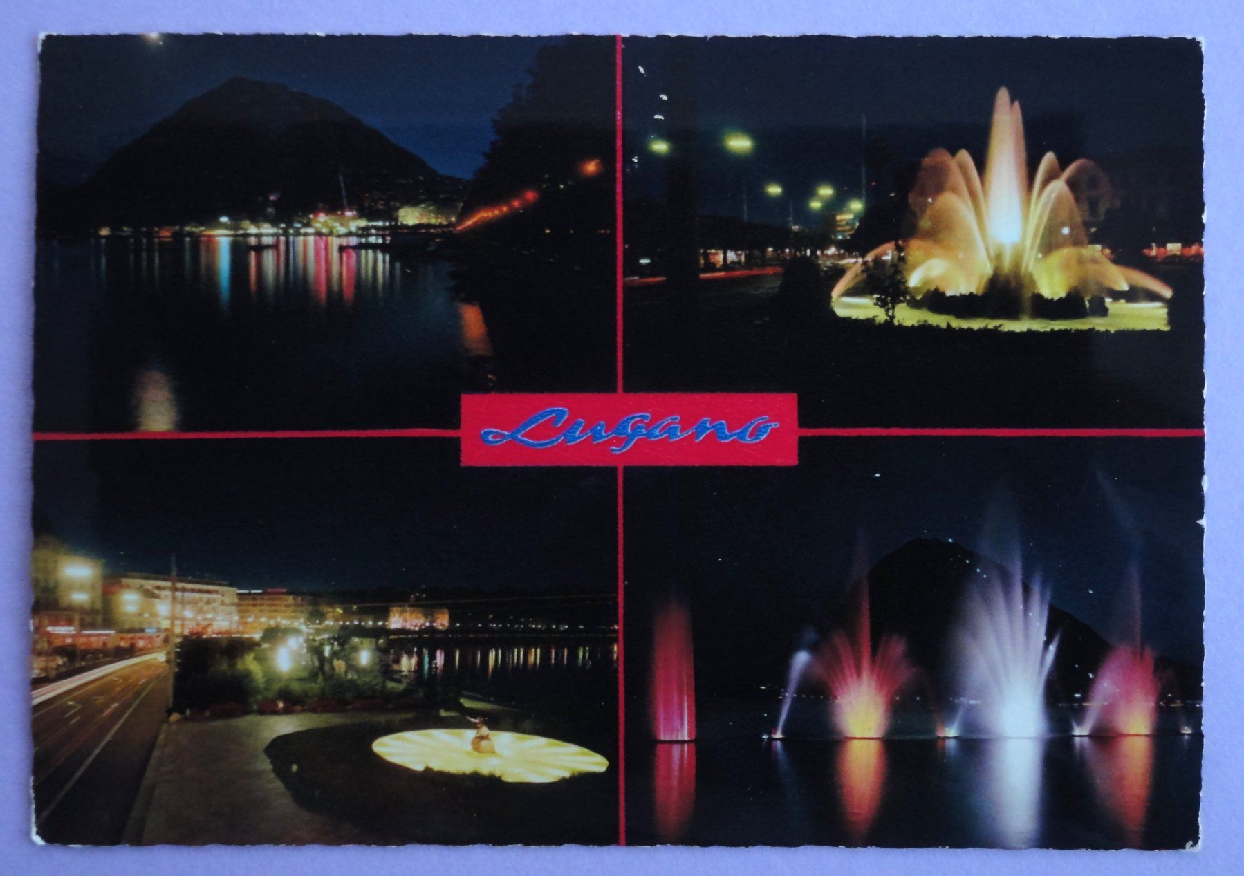 Cartoline postali: Lugano di notte – Usato da Fétigny venduto da Billy2miny