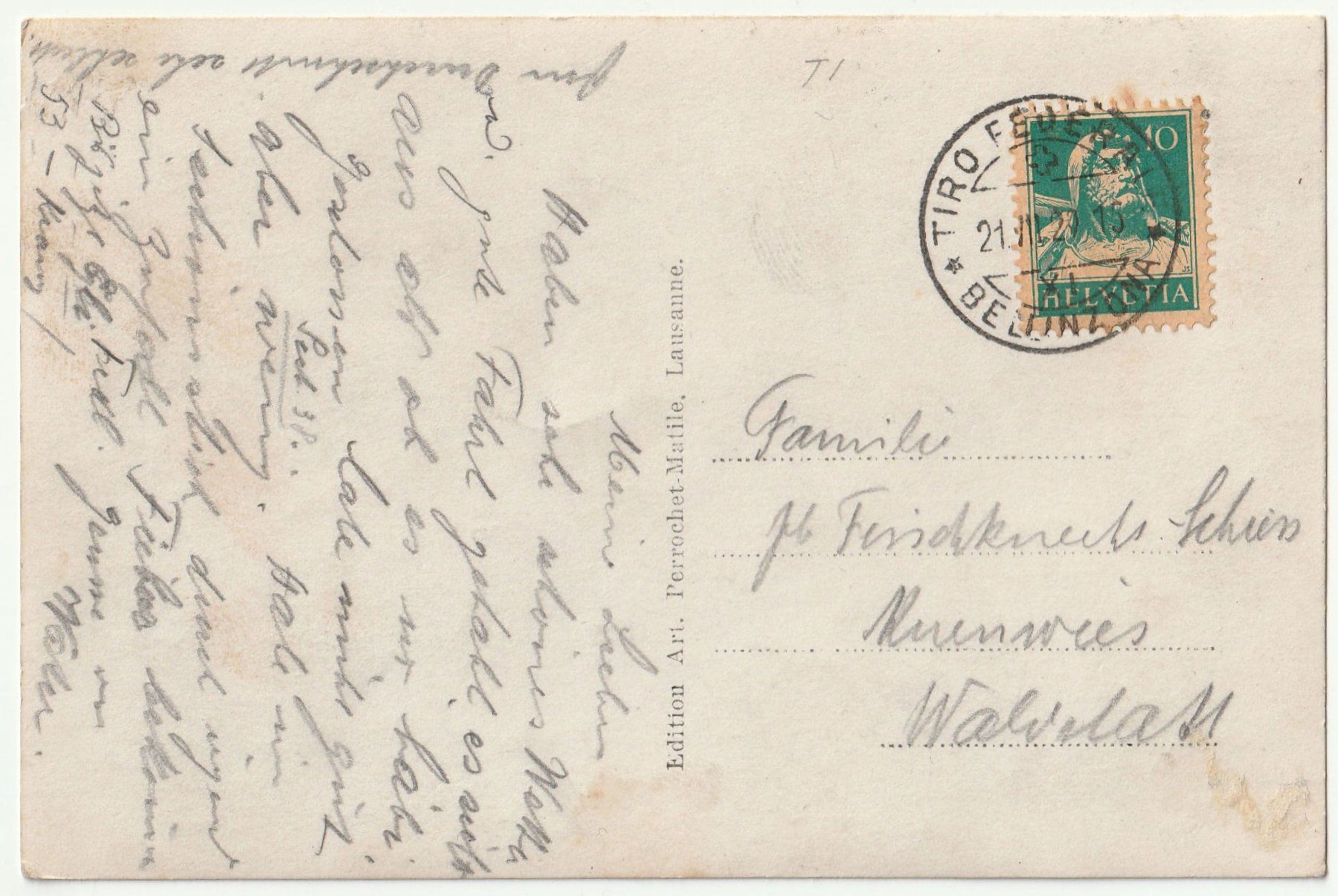 Cartoline postali: Postkarte Bellinzona 1929 – Usato da Basel venduto da chrisKB 1