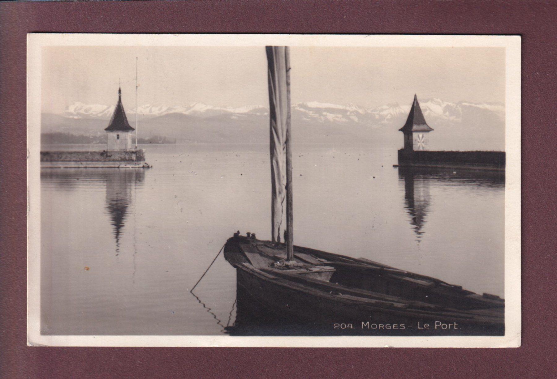 Cartoline postali: MORGES - Le Port - 1927 – Usato da Pully venduto da nicecards