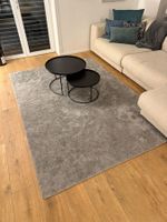 STOENSE Teppich Kurzflor, mittelgrau, 170x240 cm