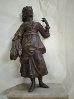 Antike Zinkgussfigur einer Dame, alt, Rarität!