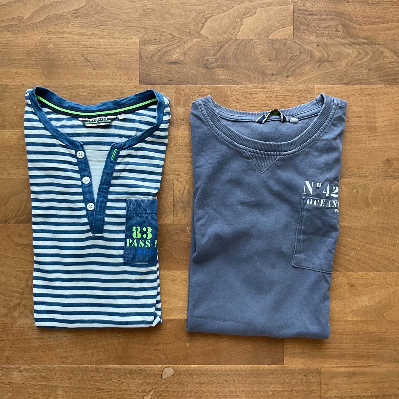 Camicie, T-shirt & Polo: 2 T-Shirts, Original Marines, Gr. 164/170 – Usato da Wattwil venduto da Marlan3