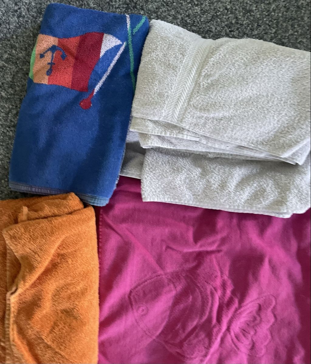 Badetücher: Frottee Handtücher 4er Set bunt, gebraucht  – Gebraucht aus Au ZH von Jaggy4 2