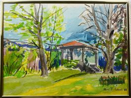 Neu! Aquarell "Alfred (Fredu) Tschanz, signiert, dat. 88