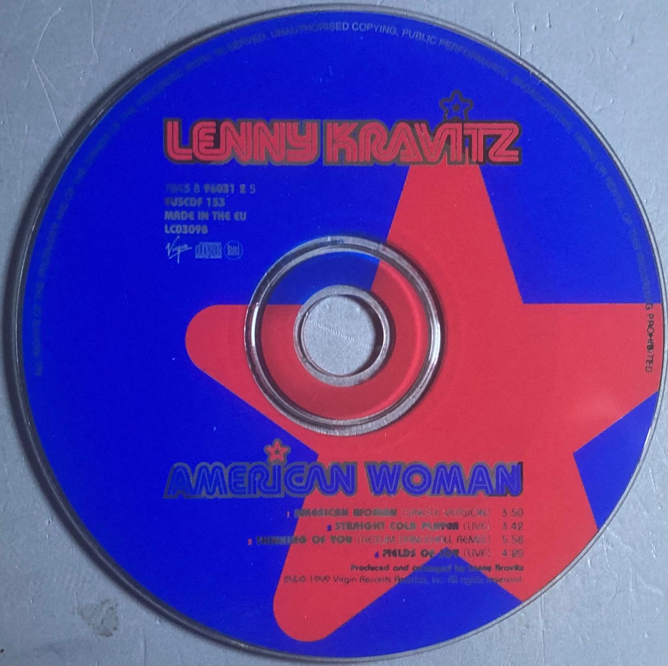 CD: LENNY KRAVITZ - AMERICAN WOMAN – Usato da Poliez-Pittet venduto da Newtown-Records 1