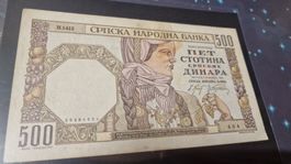 Banknote Serbien 1941