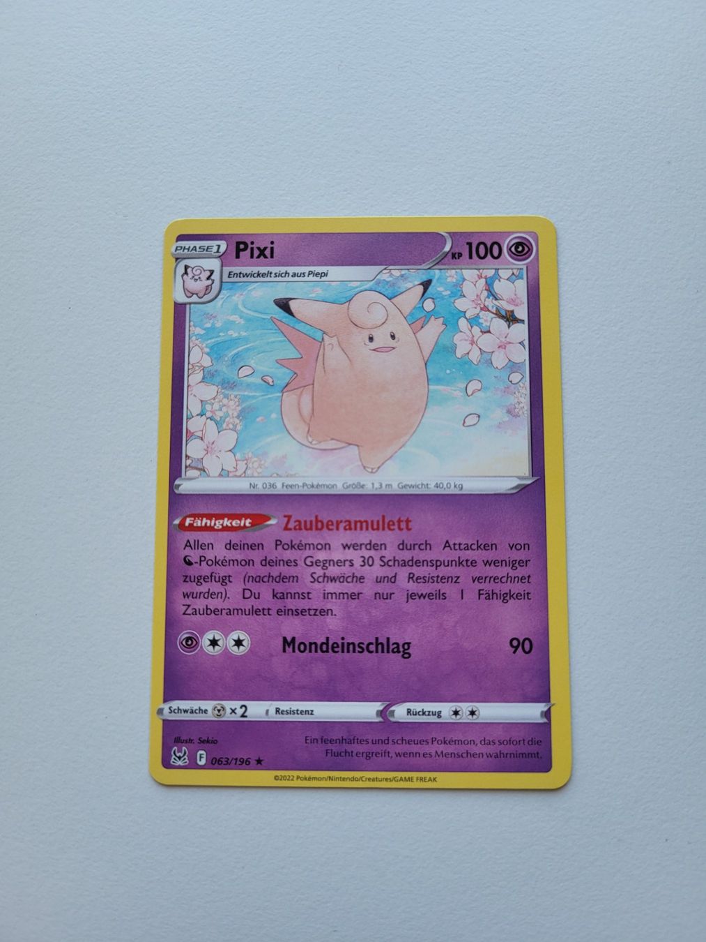 Pokémon Sammelbilder & Trading cards: Pixi / Clefable (Lost Origin 063/196) – Gebraucht aus Erlenbach ZH von ram_mjn5