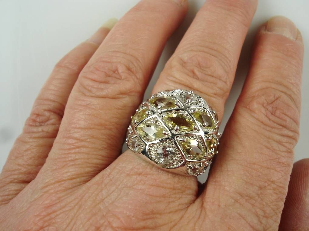 Anelli: Ring Silber mit Weisstopas und Lemonquarz – Usato da Stans venduto da wer_fd5f 2
