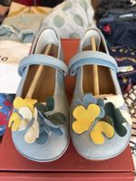 Camper Kinderschuhe, Gr. 35, hellblau, Blumen - neu!