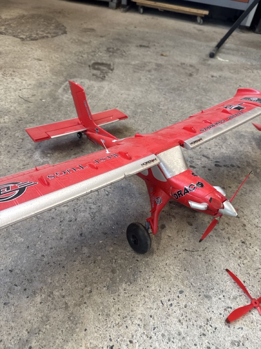 E-Flite Modellismo RC: Modellflugzeug Draco rot mit Zubehör – Difettoso da Schattenhalb venduto da rockster01 2
