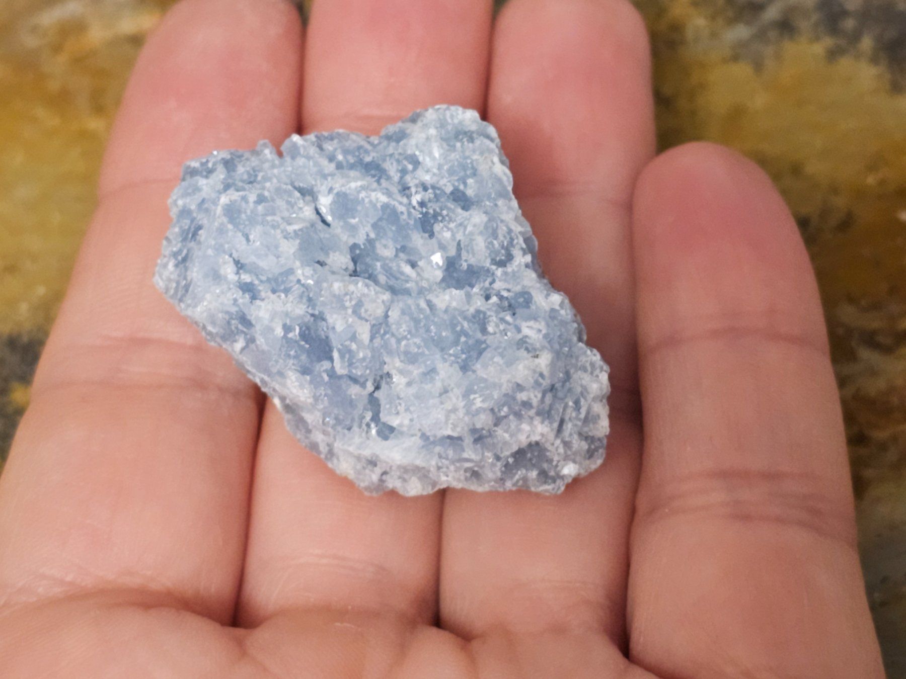 Minerali & Pietre curative: 30gr Calzit Calcith hellblau Heilwasser Kalzit Heilstein – Nuovo (secondo la descrizione) da Riedt b. Erlen venduto da Gottestraene 8