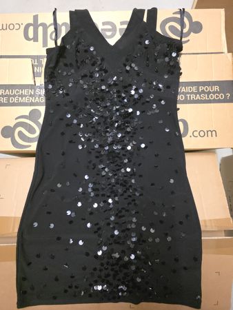 Schwarzes Paillettenkleid, Gr. M, ideal für Silvesterparty