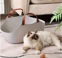 Neuwertige Katzenkiste grau 51cm - 225404