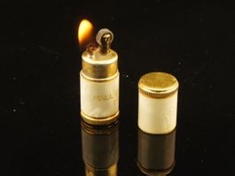 Vintage Lippenstift-Feuerzeug in Perlmutt-Optik