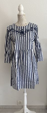 Kleid Gr.M blau/weiss gestreift