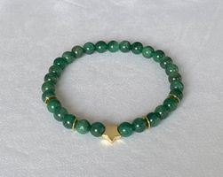 Edelstein Armband Fuchsit Chrom-Glimmer Gold Silber auf Mass