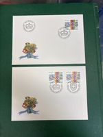 2 enveloppes timbres Gemeinschaftsausgabe Liechtenstein