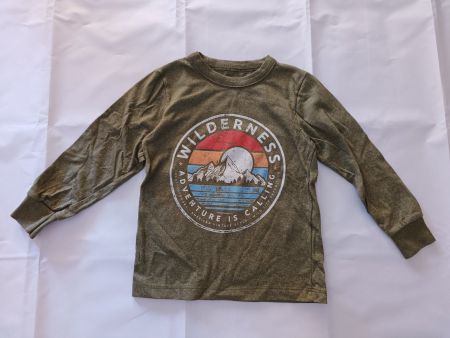 Kidstok Langarm-Shirt Gr 86/92 Kinder Grün Abenteuer Motiv